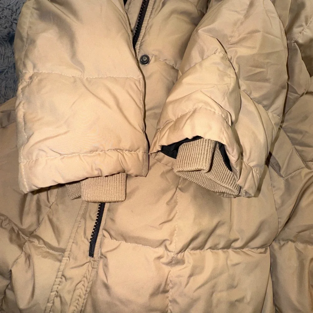 Eddie‎ Bauer Men's 2XL WeatherEdge Parka Tan Down Jacket Quilted Puffer Coat XXL
